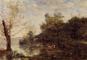 Jean-Baptiste-Camille Corot - Cowherd by the Water