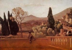 Jean-Baptiste-Camille Corot - Gardens of the Villa d'Este at Tivoli
