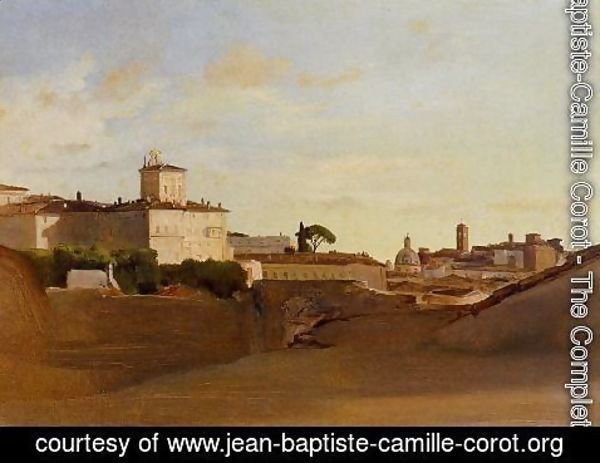Jean-Baptiste-Camille Corot - View of Pincio, Italy