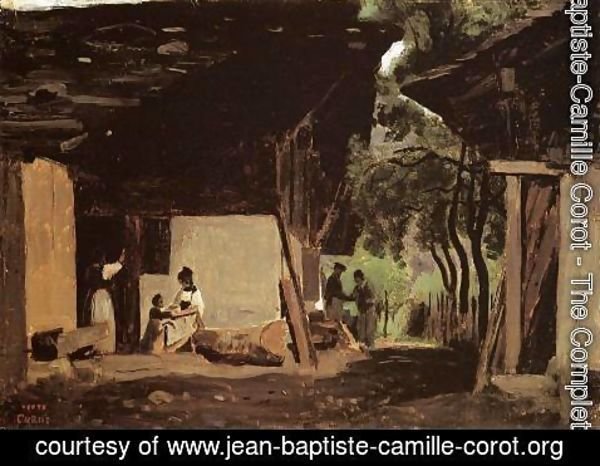 Jean-Baptiste-Camille Corot - Entrance to a Chalet in the Bernese Oberland