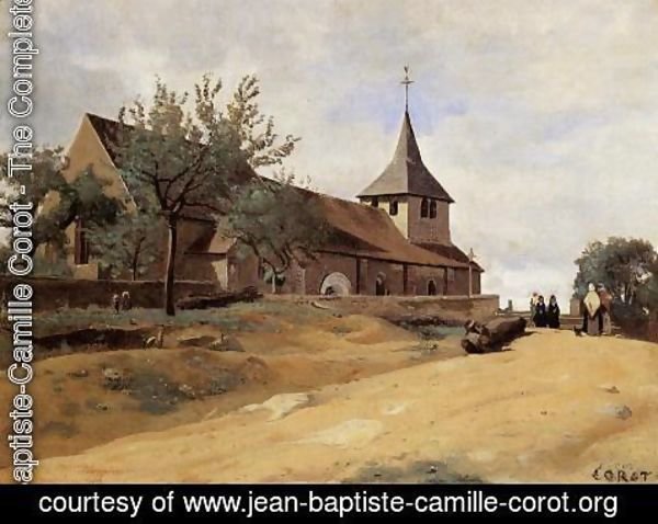 Jean-Baptiste-Camille Corot - The Church at Lormes