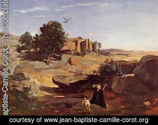 Jean-Baptiste-Camille Corot - Hagar in the Wilderness