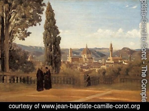 Jean-Baptiste-Camille Corot - Florence - The Boboli Gardens