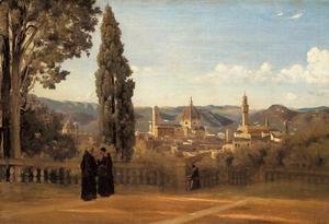 Jean-Baptiste-Camille Corot - Florence - The Boboli Gardens