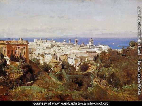 View of Genoa from the Promenade of Acqua Sola