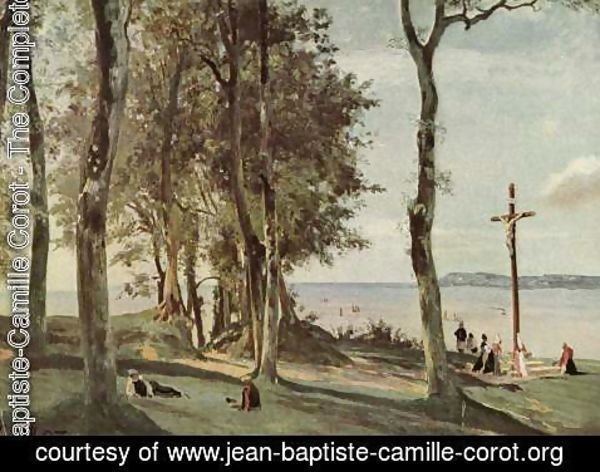 Jean-Baptiste-Camille Corot - Honfleur - Calvary on the Cote de Grace