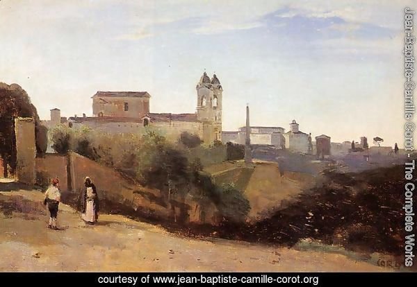 Rome, Monte Pinco, the Trinita dei Monte, View from the Garden of the Academie de France