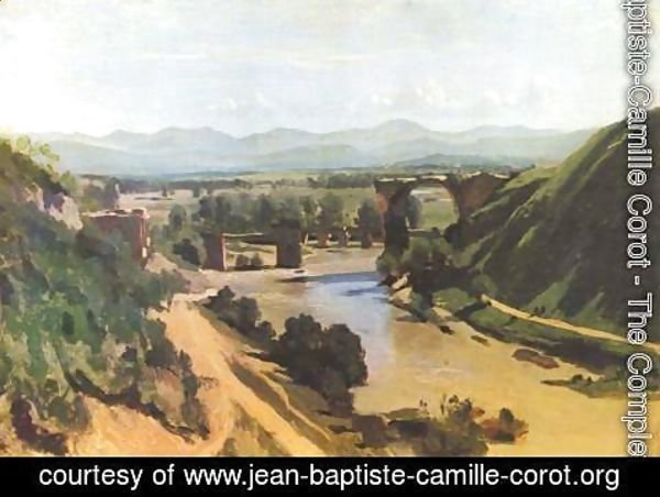 Jean-Baptiste-Camille Corot - The Augustan Bridge at Narni