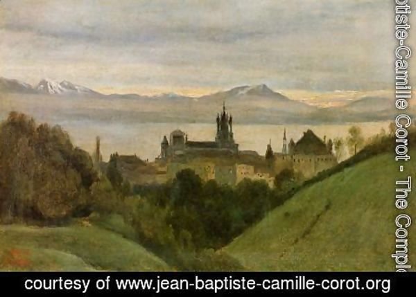 Jean-Baptiste-Camille Corot - Between Lake Geneva and the Alps