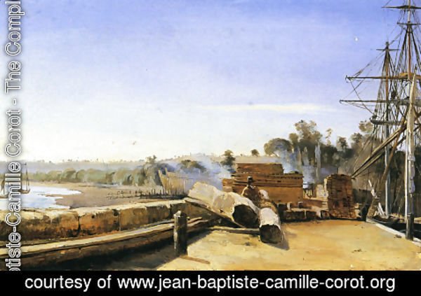 Jean-Baptiste-Camille Corot - Shipyard in Honfleur