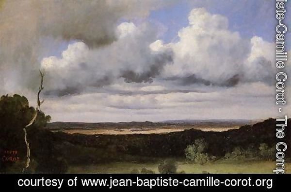 Jean-Baptiste-Camille Corot - Fontainebleau, Storm over the Plains