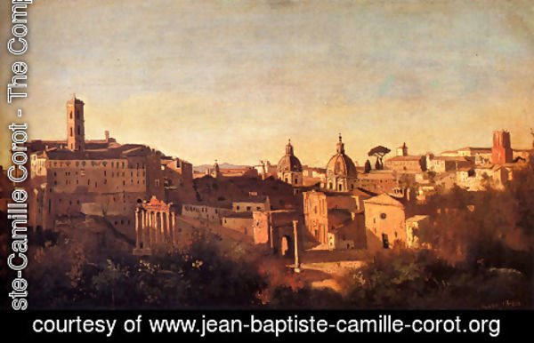 Jean-Baptiste-Camille Corot - Forum Viewed From The Farnese Gardens