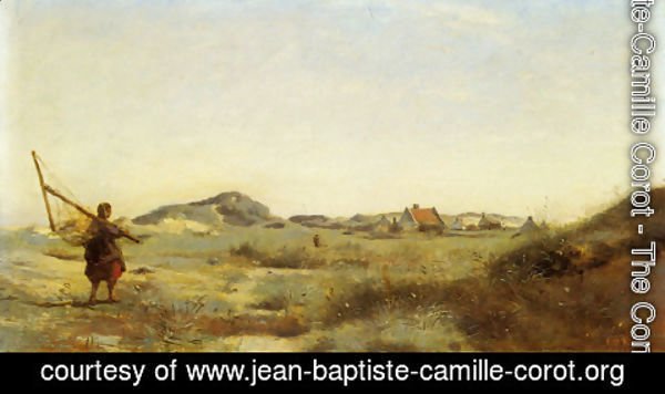 Jean-Baptiste-Camille Corot - Dunkerque--Une Pecheuse de Crevettes