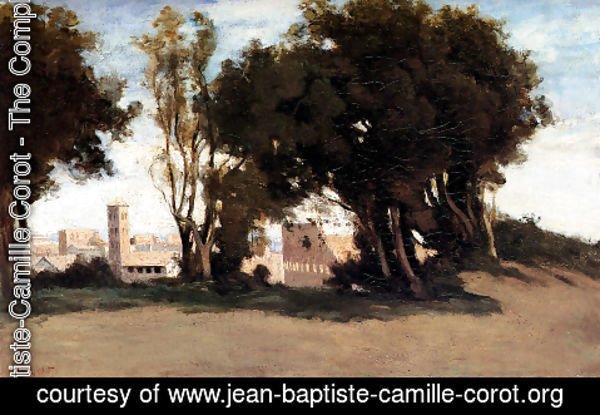 Jean-Baptiste-Camille Corot - Rome, Le Colisee Vu Des Jardins Farnese