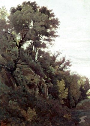 Jean-Baptiste-Camille Corot - Marino - Trees and Rocks