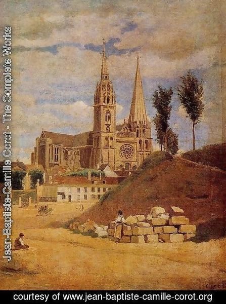 Jean-Baptiste-Camille Corot - Chartres Cathedral, 1830