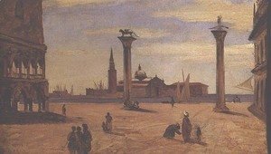 Jean-Baptiste-Camille Corot - Piazzetta di San Marco, Venice, 1828-34