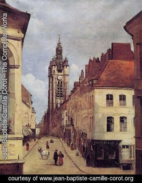 Jean-Baptiste-Camille Corot - The Belfry of Douai, 1871