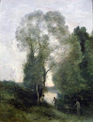 Jean-Baptiste-Camille Corot - Les Baigneuses