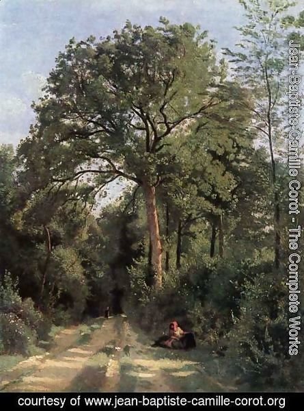 Jean-Baptiste-Camille Corot - Ville d'Avray (Entrance to the Wood), c.1823-25