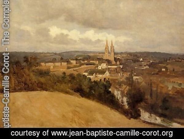 Jean-Baptiste-Camille Corot - General View of the Town of Saint-Lo, c.1833