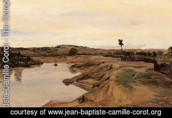 Jean-Baptiste-Camille Corot - The Promenade du Poussin or, Roman Campagna, c.1826-28