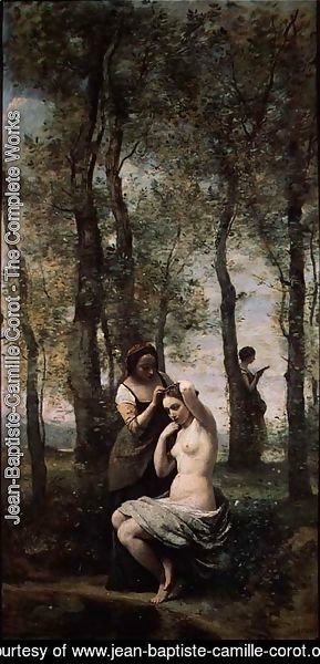 Jean-Baptiste-Camille Corot - Young woman at her toilet
