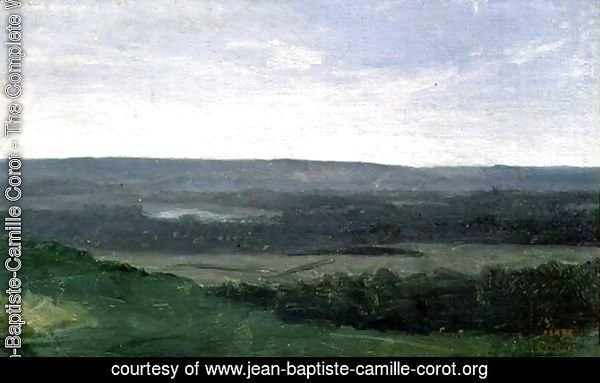 Landscape with Distant Mountains, c.1840-45