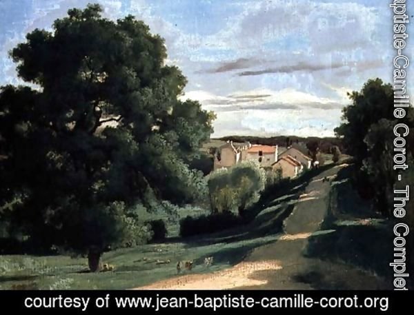 Jean-Baptiste-Camille Corot - Landscape: Le Petit Charville, near Ville d'Array