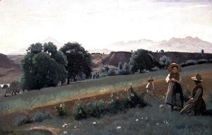 Jean-Baptiste-Camille Corot - Landscape at Mornex, c.1842