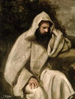 Jean-Baptiste-Camille Corot - Portrait of a Monk, c.1840-45