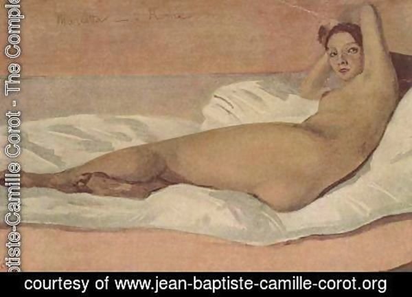 Jean-Baptiste-Camille Corot - The Roman Odalisque (Marietta) 1843
