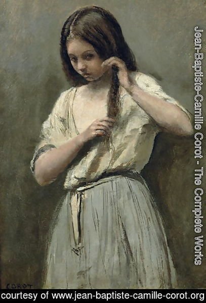 Jean-Baptiste-Camille Corot - Young Girl at her Toilet