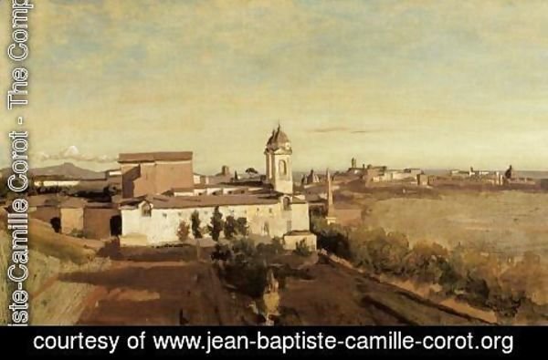 Jean-Baptiste-Camille Corot - Trinita dei Monti from the Villa Medici, c.1830-34