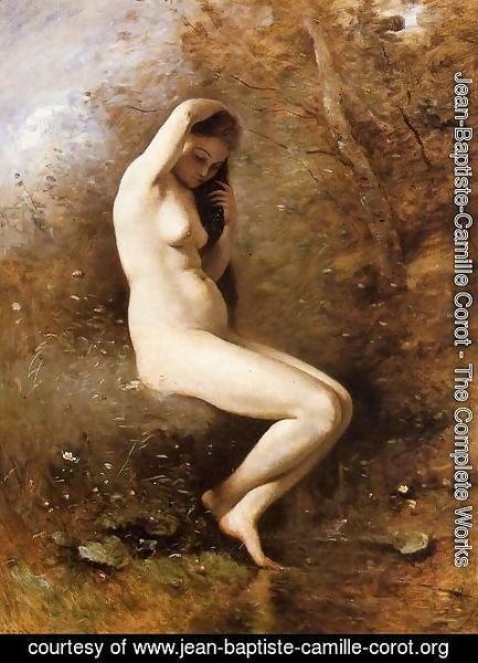 Jean-Baptiste-Camille Corot - Venus Bathing, c.1873-74