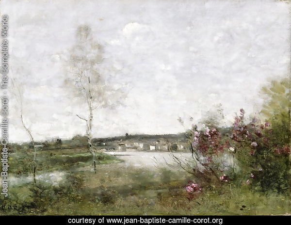 Distant View of Corbeil, Morning, c.1870