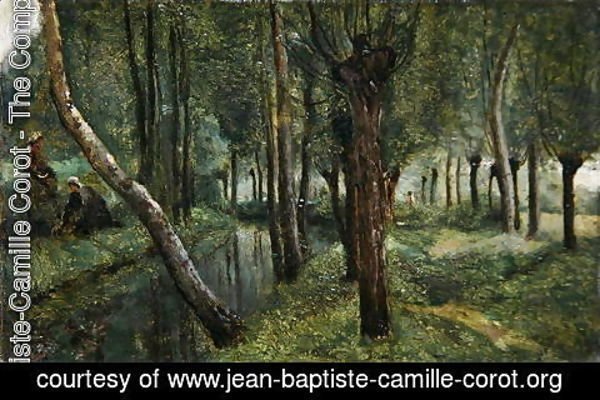 Jean-Baptiste-Camille Corot - The Dyke, c.1865