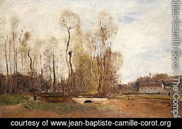 Jean-Baptiste-Camille Corot - Auvers-sur-Oise: Daubigny's pond, c.1855
