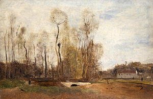 Jean-Baptiste-Camille Corot - Auvers-sur-Oise: Daubigny's pond, c.1855