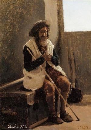Jean-Baptiste-Camille Corot - Old Man Seated on Corot's Trunk