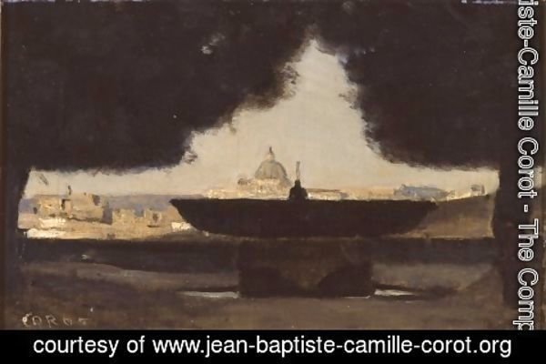 Jean-Baptiste-Camille Corot - Rome - The Fountain of the Academie de France