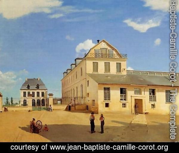 Jean-Baptiste-Camille Corot - Soissons - Hoses and Factory of Mr. Henry