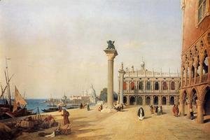 Jean-Baptiste-Camille Corot - Venice - View of the Esclavons Quay