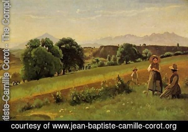 Jean-Baptiste-Camille Corot - Mornex (Haute-Savoie) - Au fond, le mole