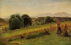 Jean-Baptiste-Camille Corot - Mornex (Haute-Savoie) - Au fond, le mole