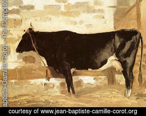 Jean-Baptiste-Camille Corot - Cow in a Stable