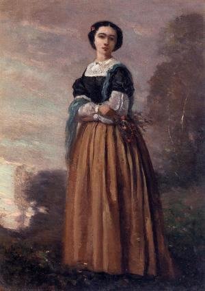 Jean-Baptiste-Camille Corot - Portrait of a Standing Woman