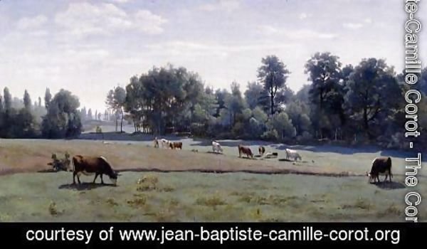 Jean-Baptiste-Camille Corot - Marcoussis - Cows Grazing