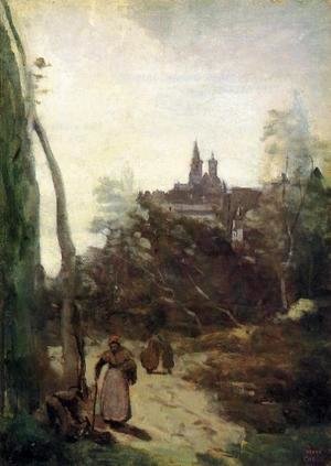 Jean-Baptiste-Camille Corot - Semur - the Path from the Church