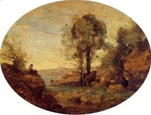 Jean-Baptiste-Camille Corot - La Patre dominant la Gorge rocheuse
